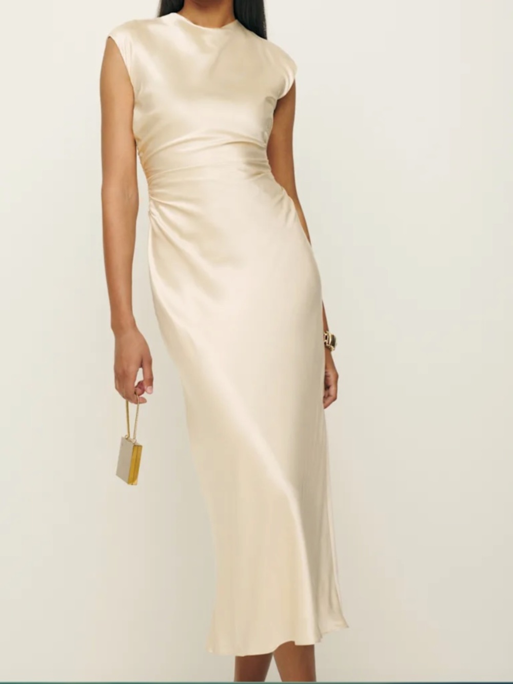 Reformation Veida Silk Dress Ivory - Size 0